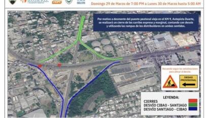 Anuncian desvío por retiro del viejo puente peatonal en el Kilómetro 9 Anuncian desvío por retiro del viejo puente peatonal en el Kilómetro 9