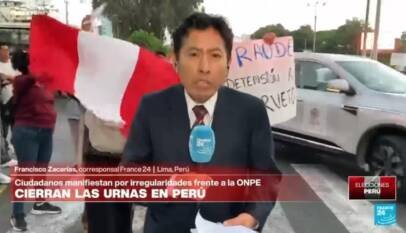 Informe desde Lima: empiezan manifestaciones frente a ONPE por irregularidades en comicios Informe desde Lima: empiezan manifestaciones frente a ONPE por irregularidades en comicios