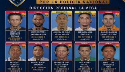 Revelan el top de los más buscados por homicidio en La Vega