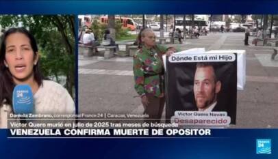 Informe desde Caracas: Estado confirma muerte de opositor tras bajo custodia policial