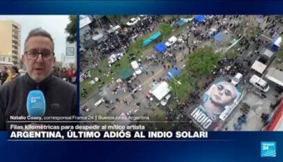 Argentina: filas kilométricas en una masiva despedida para el Indio Solari