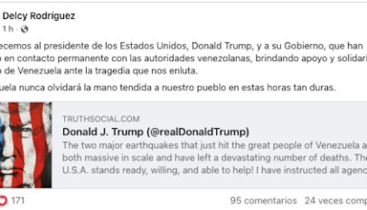 En directo: Delcy Rodríguez declara La Guaira «zona de desastre» tras dos fuertes terremotos en Venezuela