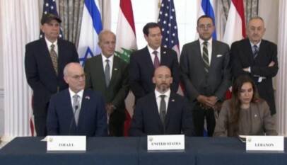 Israel y Líbano firman en EE. UU. un acuerdo marco para retirada parcial del sur libanés