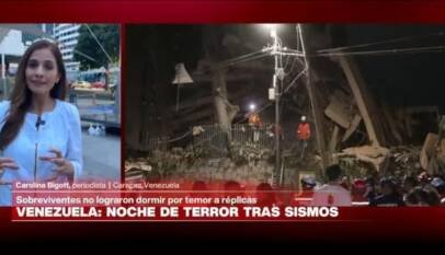 Venezolanos pasan la noche fuera de sus hogares por temor a réplicas tras los terremotos