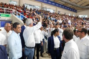 Abinader inaugura pabellones voleibol y taekwondo para JCC