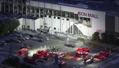 En imágenes: el colapso de un centro comercial en Japón tras un terremoto de magnitud 7,1