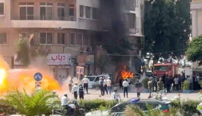 Se escuchan explosiones en Damasco durante la visita del presidente francés Emmanuel Macron