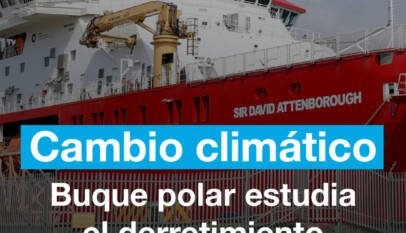 Buque polar estudia el derretimiento de los glaciares en Groenlandia