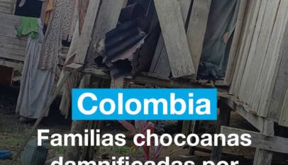 Familias chocoanas damnificadas por el terremoto en Colombia
