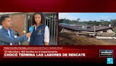 Gobernadora del Chocó a France 24: «Comenzamos la fase de atención a los damnificados»