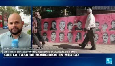 Homicidios en México caen 16,6% en 2025, la mayor reducción en más de una década, según Inegi