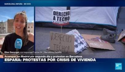 Activistas protestan en España y exigen a Sánchez el «decreto Maricarmen» por la vivienda
