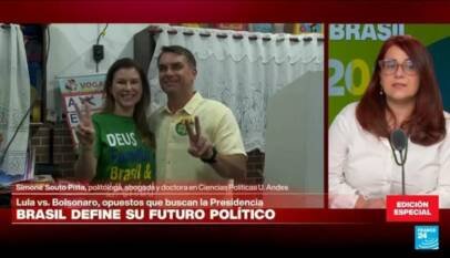 Simone Pitta: «Con esta primera vuelta se puede ver una consolidación del bolsonarismo en Brasil» Simone Pitta: «Con esta primera vuelta se puede ver una consolidación del bolsonarismo en Brasil»